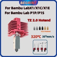 For Bambu Lab Hotend Upgrade TZ 2.0 Version Bi Metal Fit Bamboo X1 X1C X1E P1P P1S hotend Thermistor