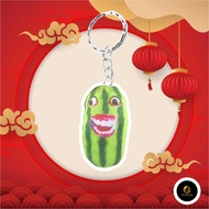 Funny meme watermelon keychain - mica keychain
