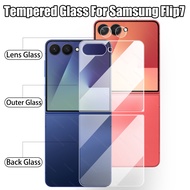 Flip7 Glass For Samsung Galaxy Z Flip 7 6 5 5G Outer Back Screen Tempered Glass For ZFlip5 Flip6 Scr