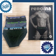 3 PCS/BOX RENOMA PARIS PURE MEN'S BRIEF UNDERWEAR
