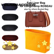 YOLA Insert Bag, Storage Bags Multi-Pocket Liner Bag, Travel Bucket Bag Felt Bag Organizer for Longchamp ROSEAU