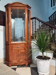Tủ kệ phòng khách góc gỗ sồi 90 x 2m