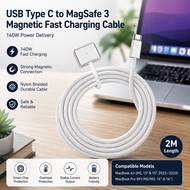 MagSafe 3 140W USB C Charger Cable for MacBook Air M2 & MacBook Pro 2 Meters