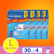 Certainty Tape Adult Diapers Size L30 Pieces * 4 Packs