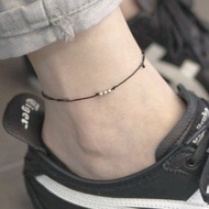 HITAM Waterproof Anklet/Black Strap Anklet/Simple Anklet/Beaded Anklet/Women's Anklet/Men's Anklet