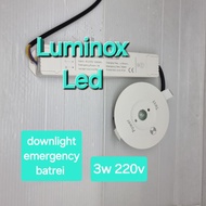 downlight emergency ufo led 3w 3watt / darurat ceiling lamp led 3w 3 watt inbow 220volt - robinshop