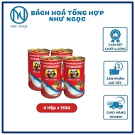 COMBO 4 LON - Cá Mòi Ba Cô Gái Nắp Khui Bật 155g/lon - Bách Hóa Tổng Hợp Như Ngọc