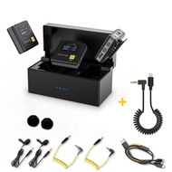 7RYMS iRAY DW20 PRO Wireless Lavalier Microphone System 2.4G Dual-Channel Compact Lapel Microphone w