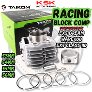 TAIKOM BLOCK RACING EX5 DREAM CLASS 110 KGH SONIC PISTON RING PIN FULL SET 53MM 54MM 55MM 56MM CYLIN