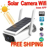 Solar CCTV Camera Wifi 1080P 360 Outdoor PTZ Camera Solar Power Battery Solar Cctv Camera