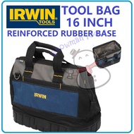 IRWIN 16" TOOLBAG TOOL BAG REINFORCED RUBBER BASE 1868231 RUBBER BOTTOM TOOLBAG STORAGE BEG TAHAN AI