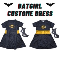 BatGirl Kids 2 - 11years Costume Set Dress Cosplay Perempuan