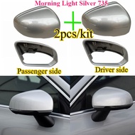 2PCS Morning Light Silver LH& RH Side Mirror Cover for VOLVO S60 S90 2019-24