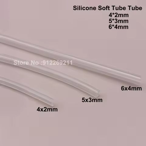 10Meter Silicone Ink Tube Soft Rubber Hose Pipe 4X2MM 5X3MM 6X4MM Tubing For Ink Pump/ Cap Top /Prin