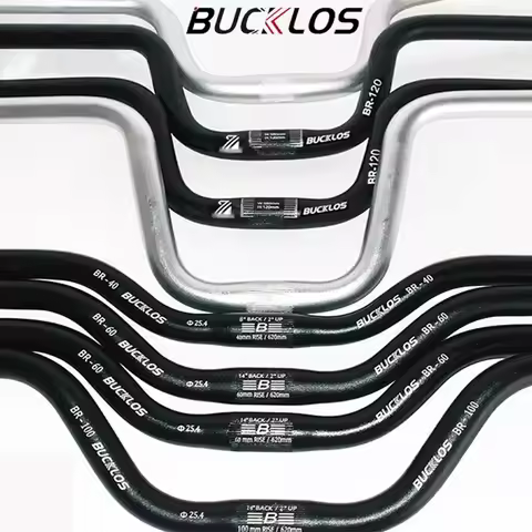 BUCKLOS Bike Handlebar 31.8mm Mountain Bike Riser Bar 720/780mm Bicycle Swallow Handle Bar Aluminum 