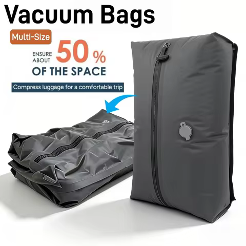 TPU Vacuum Storage Bags 9L-41L, IP67 Waterproof Compression Bags Clothes, Space Saver Packing Cubes 