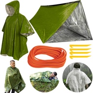 10 Piece Emergency Survival Shelter Kit - 1 Emergency Tent, 1 Emergency Sleeping Bag, 1 Emergency Bl