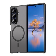 Ultra Thin Matte Transparent Magnetic Phone Case For Samsung Galaxy Z Fold 7 Wireless Charge Hard Sh