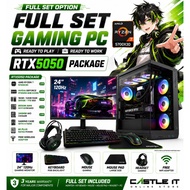 AMD Ryzen 7 5700X3D Full Set Gaming PC Desktop RX580 RTX5050 RTX5060 RX9060XT B550M DDR4