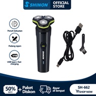 SHINON SH-662 Shaver Pria Portable Elektrik Mesin Cukur  Kumis Jenggot Laki Trimmer Alat Cukur Kumis