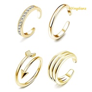 4PCS Arrow Tail Various Types Band Adjustable Open Toe Rings for Women Summer Beach Vacation Knuckle