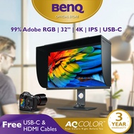 BenQ SW321C 32 inch 4K UHD HDR 99% Adobe RGB USB-C Color Management Photographer Monitor Best for Photo Editing