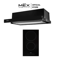 MEX Set รุ่น HVC232 + SL26B เตาไฟฟ้าฐานกระจกเซรามิคและเครื่องดูดควันแบบสลิมไลน์ (สีดำ)
