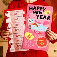 2026 Happy New Year Big Angpao Creative New Year Red Envelope Lucky Money Bag