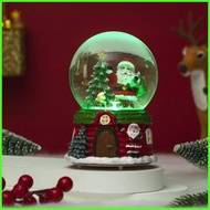 Musical Christmas Snow Globe Cute Water Globe Music Ball Cartoon Christmas Decoration Holiday Gift C