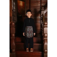 Baju Melayu Modern Black (Kids)- BAJU MELAYU KANAK2 BAJU RAYA SAMPING RAYA SAMPIN RAYA KURTA