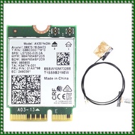 (ZYEX) AX201 AX201NGW WiFi Card with 2XAntenna M.2 CNVio2 2.4 Ghz/5Ghz WiFi 6 3000Mbps Bluetooth 5.1