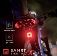 พร้อมส่ง ด้านหลังจักรยานสมาร์ทเบรคอัตโนมัติ Sensing จักรยานไฟท้าย IPX-4กันน้ำ USB ชาร์จไฟจักรยานไฟท้าย