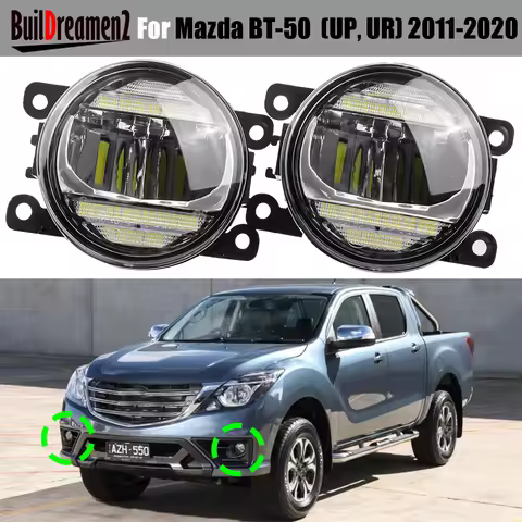 2 X 30W 4000LM Car Front LED Fog Light DRL For Mazda BT-50 BT50 (UP, UR) 2011-2020 Canbus Fog Daytim