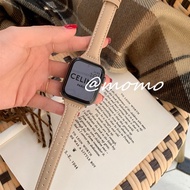 Slim Leather iWatch Strap for iWatch Series Ultra S8 7 SE 6 54 3 2 1 Retro Luxury iWatch Band