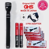 GHS Japan Torchlight long range rechargeable waterproof flashlight with 2 Battery to