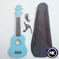 (Buy 1 Get 9) Ukulele Soprano 21 Piano Full Accessories + Leather Case + Capo + Tuner + Headset