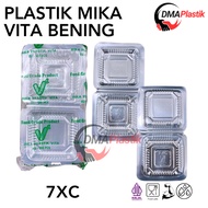 (Contents 100) Plastic Cake Mica 7XC Contents 100 Pcs Clear Thick Food Mica/ Bread Mica Box Mica Spo