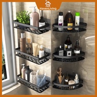 Bathroom Shelf No Drill Storage Rack Single Layer Thicken Wall Mounted Holder Rak Bilik Mandi