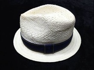 正版adidas編織草帽/紳士帽/牛仔帽staw hat/fedora/trilby