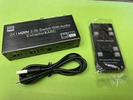 HDMI2.0b 切換器 2進1出 HDMI2.0 SWITCH 4K 支援同軸/光纖輸出