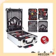 HECCEH 187Pcs Tool Box Set, Socket Wrench Carbon Steel Tools Set, Portable Professional High Hardnes