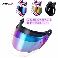 HNJ Motorcycle Cat Ears Helmet Lens F939 F933 HS129 989  833 C01 Visors Full Helmet Lens Black Colou