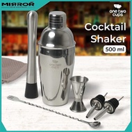 One Set Cocktail Shaker Bartender Cobbler 6 in 1 550ml Stainless Steel
