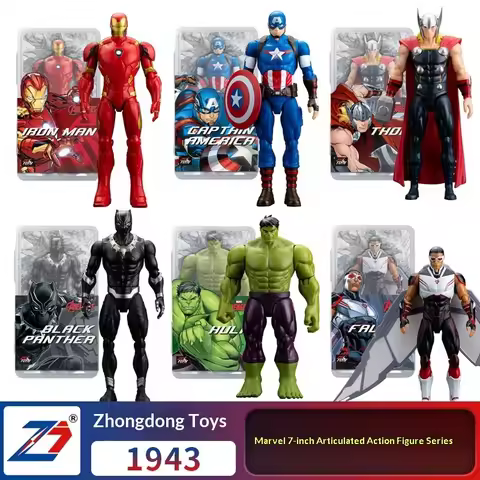 Hot In-Stock Marvel Avengers Heroes Series Iron Man And Spider-Man 7-Inch Action Figures Decorative 