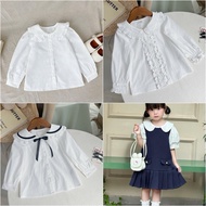 J3011 SD1 SD3 SD4 SD5 White long-sleeved ruffle shirt and camisole Sleeveless For girls size 2-11/12