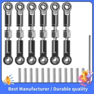 【NEW】6Pcs Adjustable Metal Linkage Pull Rod Front /Rear Servo Link for  A949 A959 A969 A979 K929 RC 