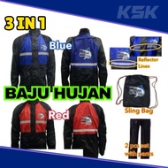 ESPADA ORIGINAL RAINCOAT BAJU HUJAN COMBO SET BAJU + SELUAR + BAG RAIN COAT SHOEI ARAI MHR GIVI ESPA