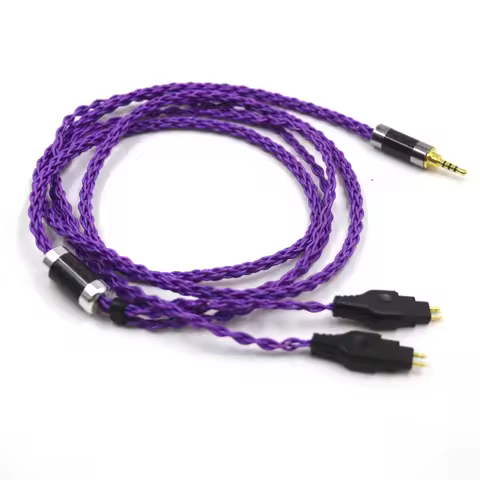 8 Cores Balanced Silver Plated Earphone Cable For Sennheiser HD580 HD600 HD650 HDxxx HD660S HD58x HD