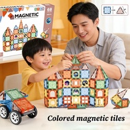 Kids Magnetic Tiles Colorful Magnetic Building Blocks Window Tiles Educational Toys