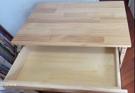 80x50x75 實木清漆桌，帶抽屜